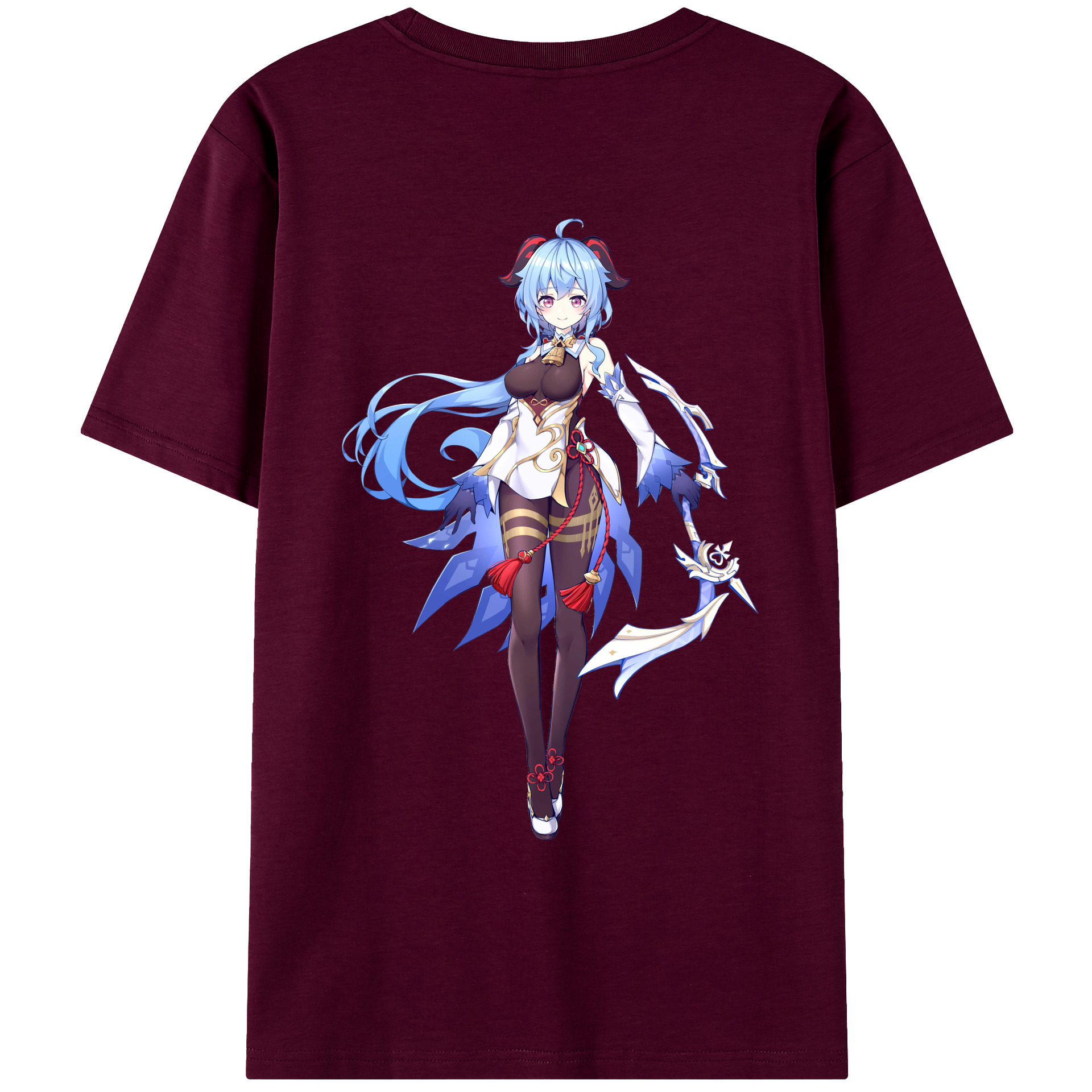 げんし神 甘雨 かんう genshin Ganyu レディース半袖Tシャツ(バックプリント)